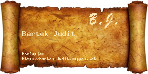 Bartek Judit névjegykártya